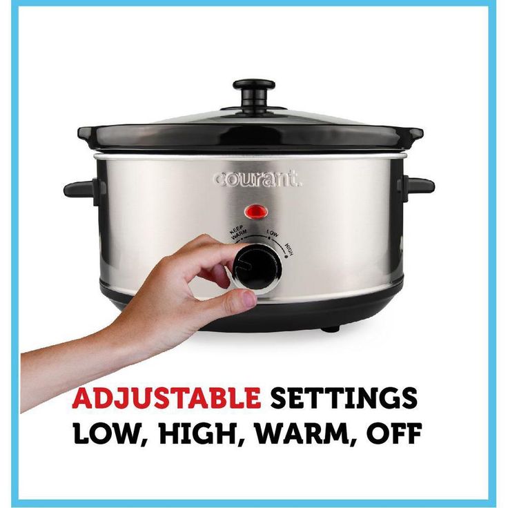3.5 Qt. Stainless Steel Slow Cooker with Temperature Settings