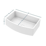 Fireclay 33 in. Single Bowl Apron-Front Farmhouse Kitchen Sink