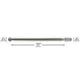 3/4 in. FIP x 3/4 in. MIP x 18 in. Stainless Steel Water Heater Connector - Super Arbor