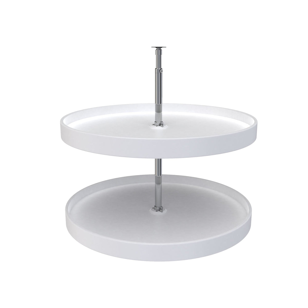 Rev-A-Shelf 24 in White Polymer Full-Circle Lazy Susan, 2-Shelf