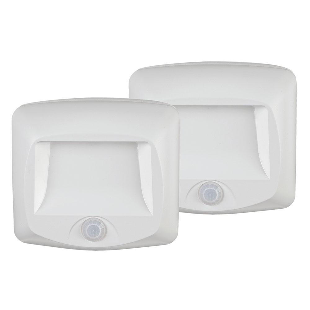 Outdoor 35 Lumen Battery Powered Motion Activated Integrated LED Step/Deck/Stair Light, Brown (2-Pack) - Super Arbor