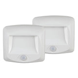 Outdoor 35 Lumen Battery Powered Motion Activated Integrated LED Step/Deck/Stair Light, Brown (2-Pack) - Super Arbor
