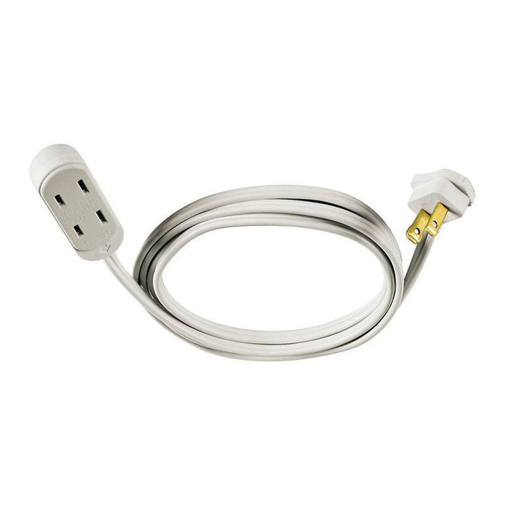 Hyper Tough 6FT 16AWG 2 Prong White Indoor Use Household Extension Cord