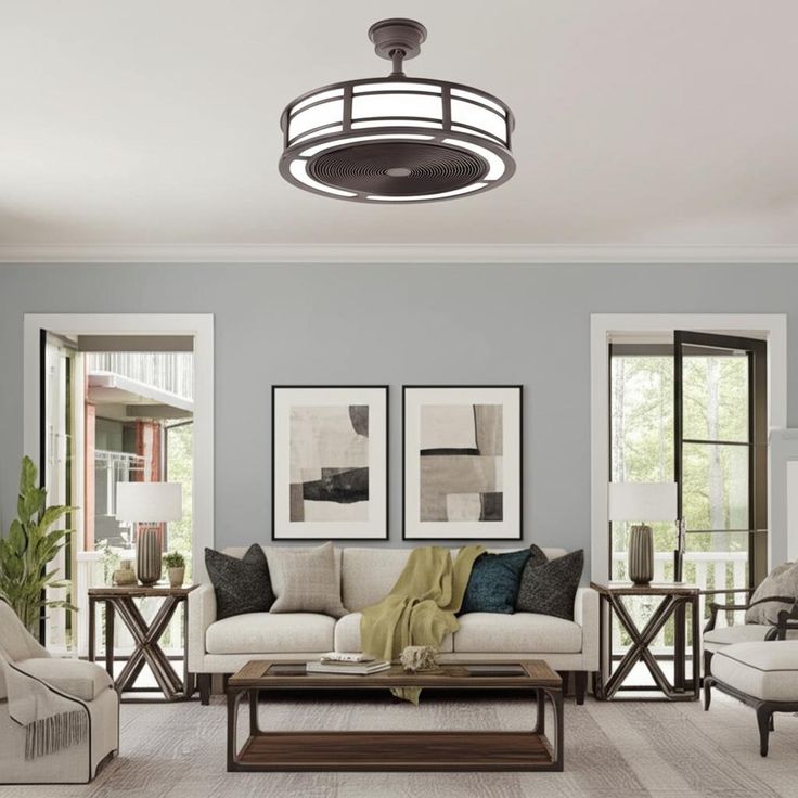 Home Decorators Collection Brette II 23 in. LED Indoor/Outdoor Ceiling Fan