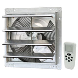 1200 CFM Silver Electric Powered Gable Mount Shutter Fan/Vent - Super Arbor