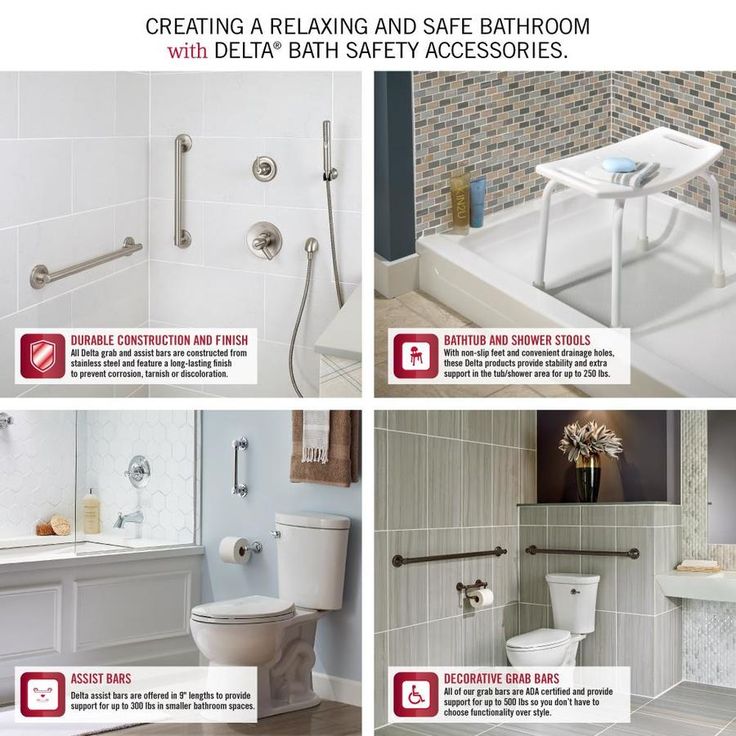 Delta  500 Series 9-in White Wall Mount Grab Bar