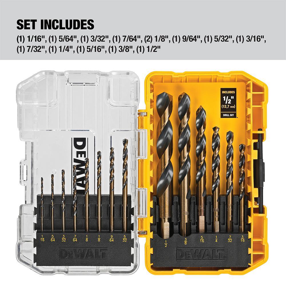 Black and Gold Drill Bit Set (14-Piece) - Super Arbor