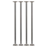 3/4 in. x 2.5 ft. L Black Steel Pipe Square Flange Table Kit (Set of 4)