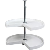 Knape & Vogt 2-Tier Plastic Pie-Cut Cabinet Lazy Susan