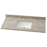 31 in. W Granite Single Vanity Top in Blanco Perla with White Sink - Super Arbor