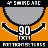 1/2 in. Drive 90-Tooth 24 in. Locking Flex Head Teardrop Ratchet - Super Arbor