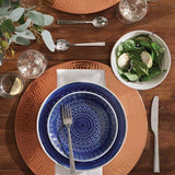 16 in. Decor Copper Charger Plate - Hammered Rim (Set of 4)