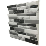 Art3d Marble Gray 12 in. x 12 in. Peel and Stick Wall Tile Backsplash (6-Pack)