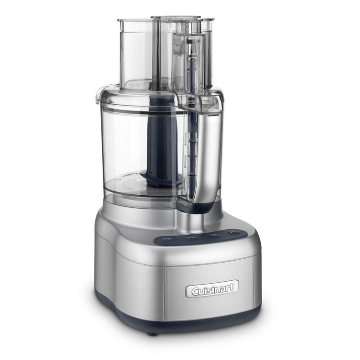 Elemental 11-Cup Silver Food Processor with See-Through Lid