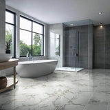 Crystal Bianco 12 in. x 24 in. Polished Porcelain Floor and Wall Tile (16 sq. ft./Case)