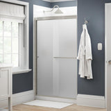 Simplicity 48 in. x 70 in. Semi-Frameless Traditional Sliding Shower Door in Bronze with Niebla Glass - Super Arbor