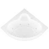 Jaspers 5 ft. Acrylic Corner Drop-in Air and Whirlpool Bathtub in White - Super Arbor