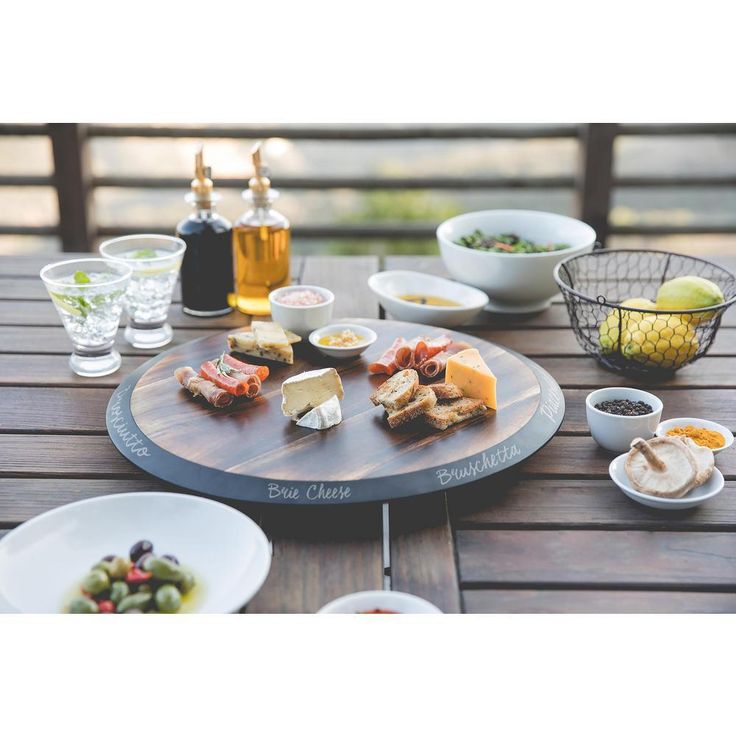 Acacia Lazy Susan Serving Trey