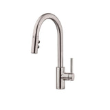 Stellen Single-Handle Pull-Down Sprayer Kitchen Faucet in Brushed Gold - Super Arbor