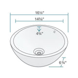 MR Direct Porcelain Vessel Sink in White with 718 Faucet and Pop-Up Drain in Chrome