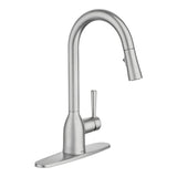 Adler Single-Handle Pull-Down Sprayer Kitchen Faucet with Power Clean and Reflex in Mediterranean Bronze