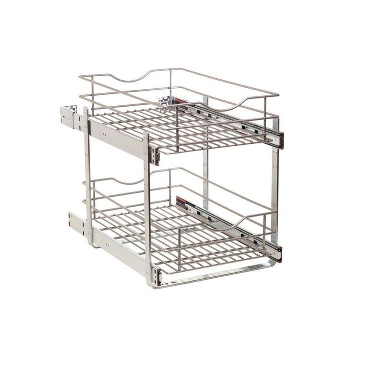 Simply Put 14-in W x 19.1875-in H 2-Tier Pull Out Metal Soft Close Baskets & Organizers