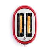 800W Red 2-Slice Toaster