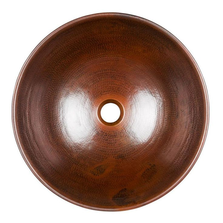 SINKOLOGY Eddington All-In-One 16 in. Copper Vessel Bathroom Sink with Pfister Ashfield Bronze Faucet and Drain