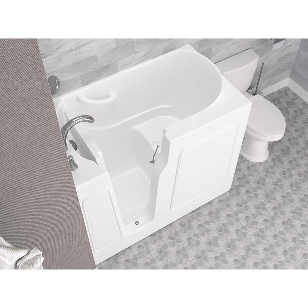 HD Series 26 in. x 46 in. Left Drain Quick Fill Walk-In Soaking Bathtub in White - Super Arbor