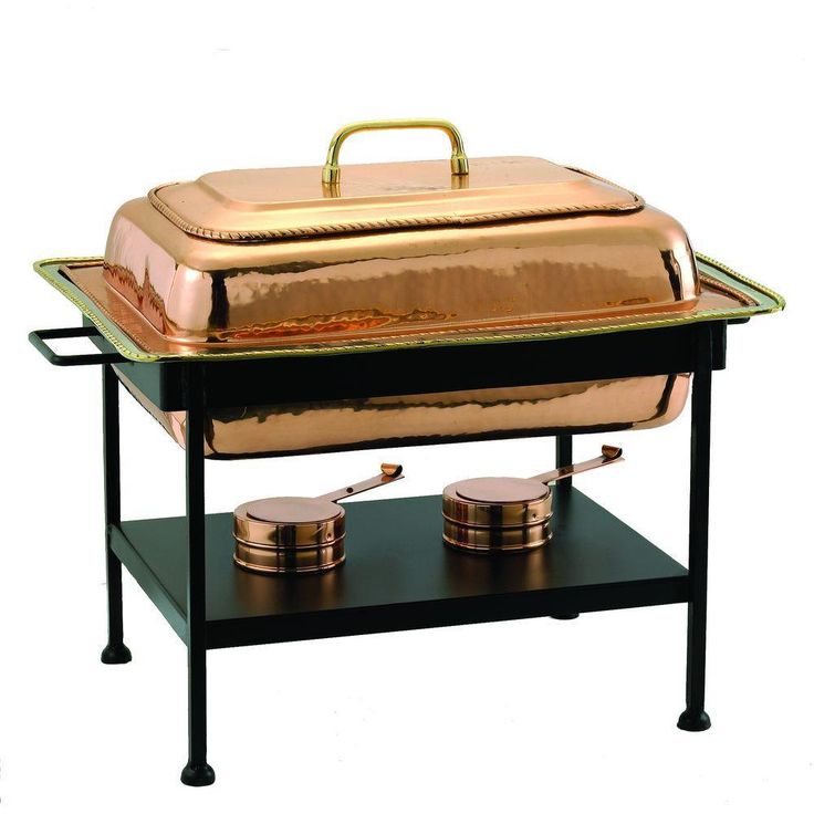 8 qt. 23 in. x 13 in. x 19 in. Rectangular Decor Copper over Stainless Steel Chafing Dish