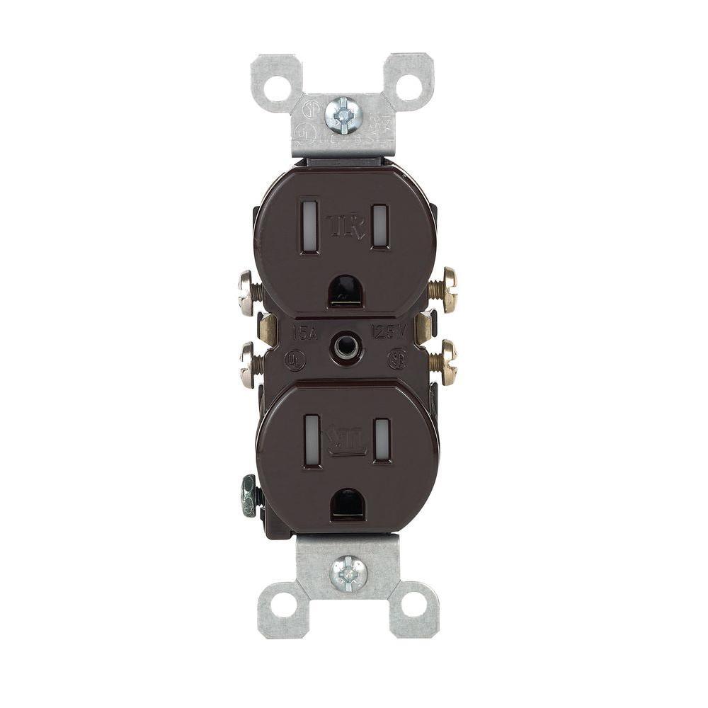 15 Amp Tamper-Resistant Duplex Outlet, White - Super Arbor