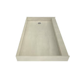 Redi Base 32 in. x 60 in. Single Threshold Shower Base with Right Drain and Polished Chrome Drain Plate - Super Arbor