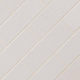 MSI Citylights Pure 3D Mix 12 in. x 4 in. Glossy Ceramic White Textured Subway Tile (9.9 sq. ft. / case)
