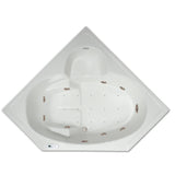 4.48 ft. Corner Drop-In Whirlpool and Air Bath Tub in White with Tranquility Package - Super Arbor