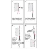 3-1/2 in. Bright Brass 5/8 in. Radius Security Door Hinges Value Pack (3-Pack)