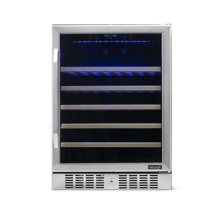 NewAir 52-Bottle Capacity Stainless Steel Built-In/Freestanding Wine Chiller