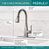 Peerless Xander Stainless 1-Handle Deck-Mount Pull-Down Handle Kitchen Faucet