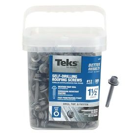 Teks #12 x 1-1/2-in Zinc-Plated Zinc-Plated Self-Drilling Roofing Screws (300-Count)
