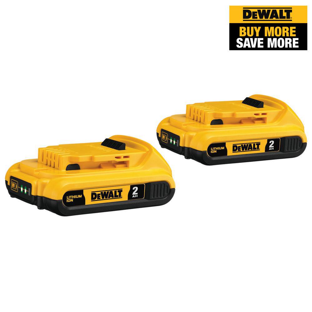 20-Volt MAX Compact Lithium-Ion 4.0Ah Battery Pack (2-Pack)