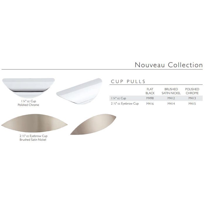 Richelieu 1-1/4 in. (32 mm) Center-to-Center Chrome Contemporary Cup Pull
