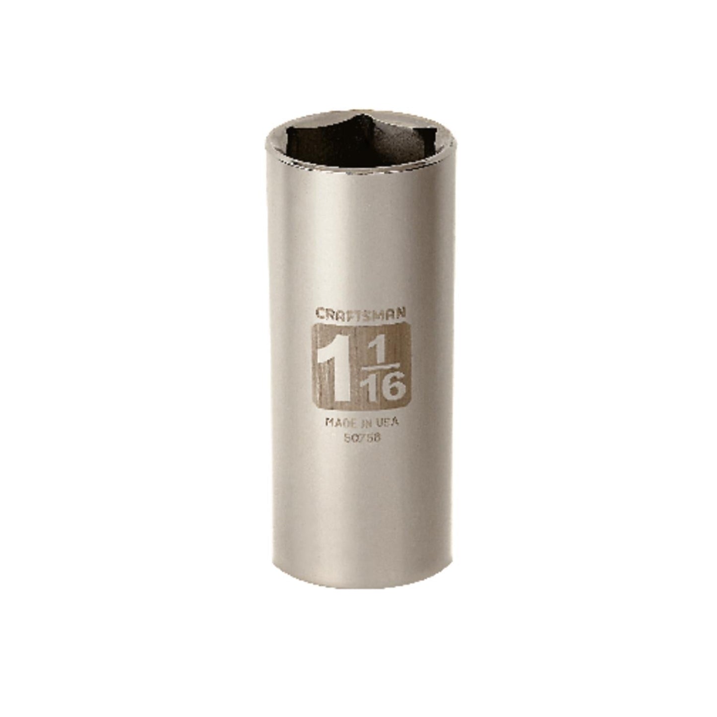 Craftsman 1-1/16 in. SAE 6 Point Deep Socket, 1/2 in. Drive