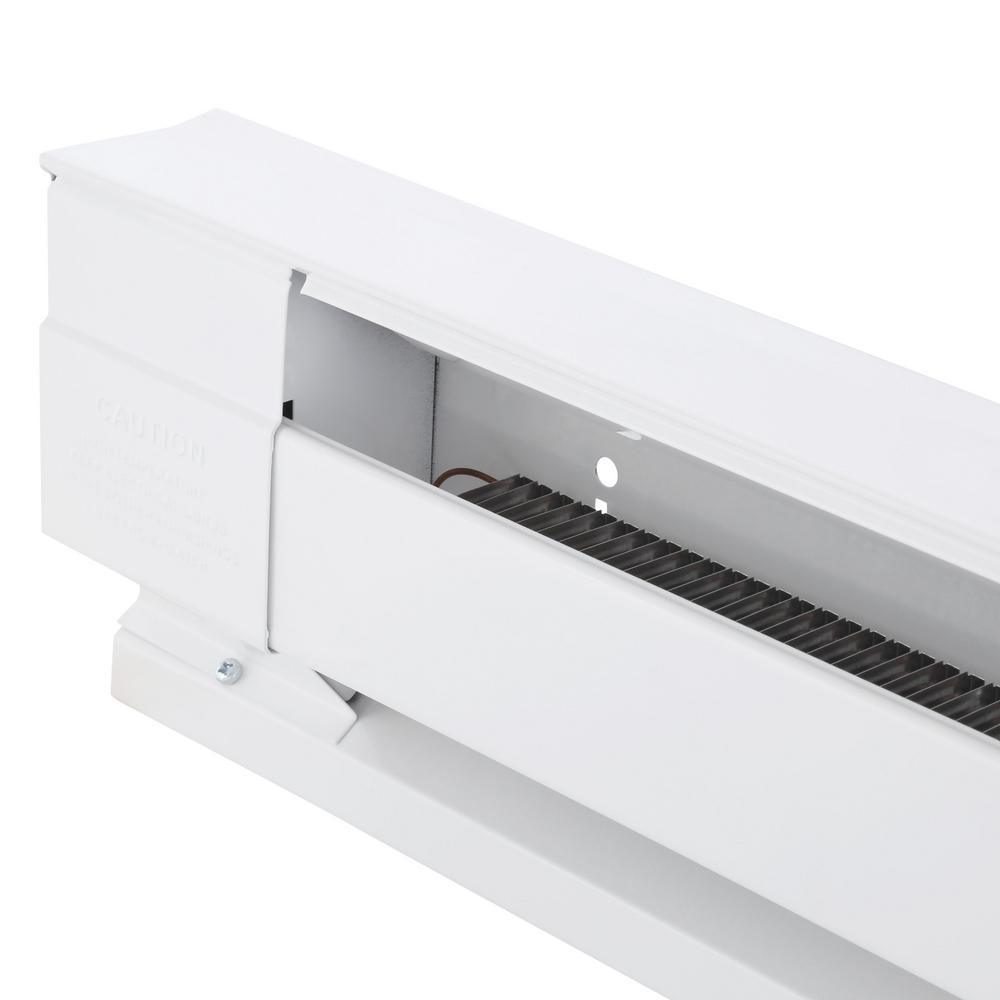 36 in. 750-Watt 240-Volt Electric Baseboard Heater in White - Super Arbor