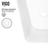 Amaryllis White Matte Stone Vessel Bathroom Sink Set with Linus Vessel Faucet in Matte Black - Super Arbor