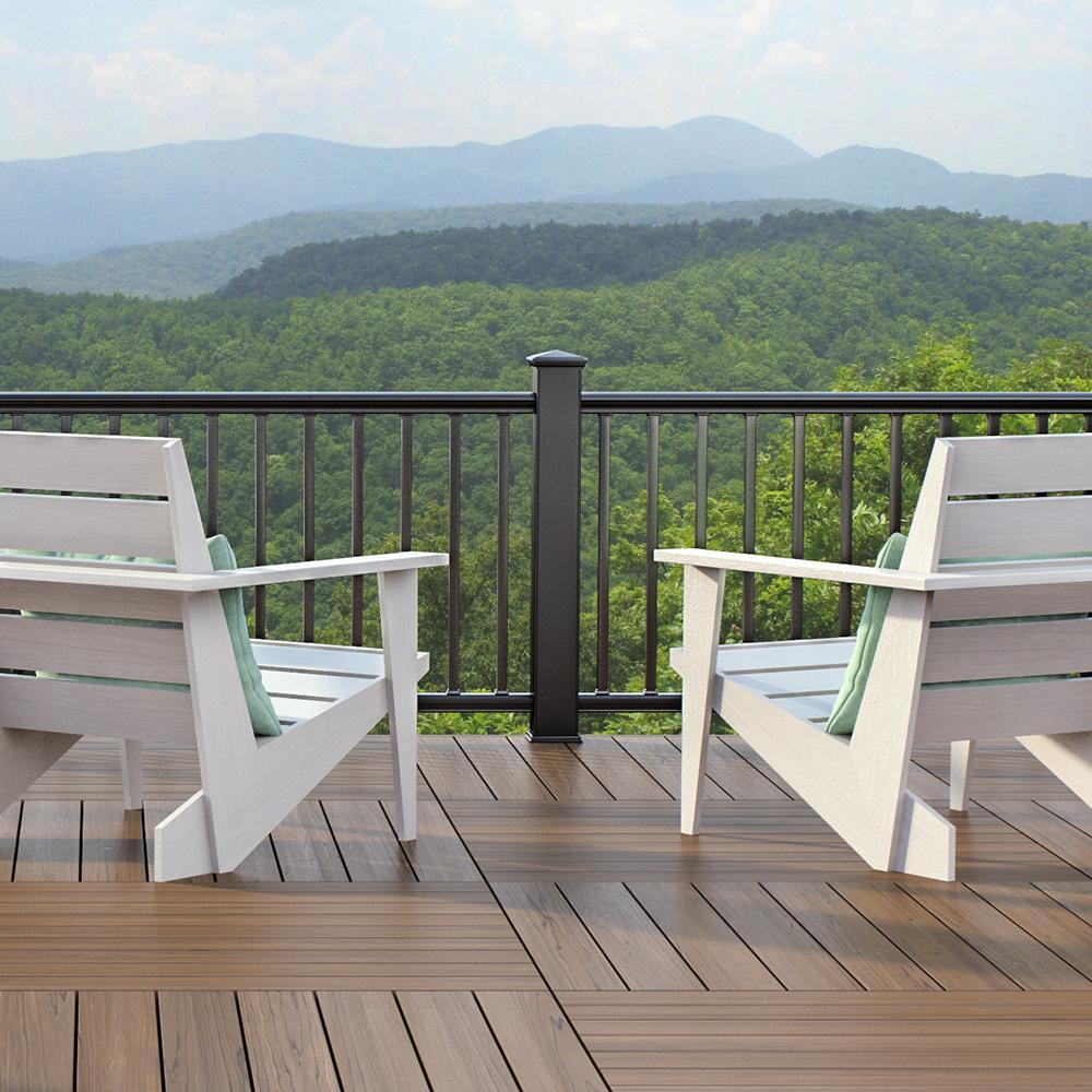 26 in. x 3/4 in. Black Pearl Matte Steel Square Baluster (10-Pack) - Super Arbor