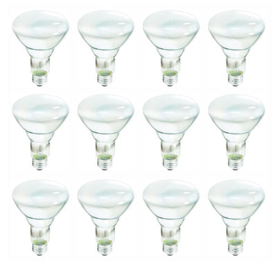 Philips 65-Watt Incandescent BR30 Flood Light Bulb Soft White (2700K) (12-Pack) - Super Arbor