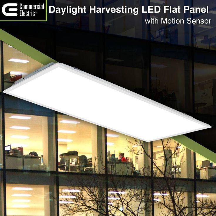 Commercial Electric 2 ft. x 4 ft. Daylight Harvesting LED Panel Light Troffer w/ Motion Sensor Adjustable CCT Lumens Watts 120-277V Dimmable