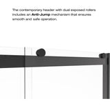 Rotolo 60 in. x 57 in. Semi-Frameless Sliding Bathtub Door in Matte Black - Super Arbor