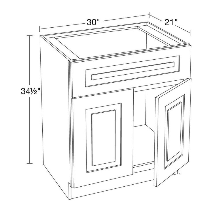Home Decorators Collection Grayson 30 in. W x 21 in. D x 34.5 in. H Assembled Plywood Sink Base Bath Cabinet in Pearl Gray with Soft Close