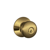 Plymouth Bright Brass Keyed Entry Door Knob - Super Arbor