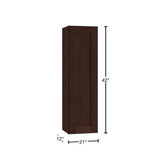 Home Decorators Collection Newport 21 in. W x 12 in. D x 42 in. H Assembled Plywood Wall Kitchen Cabinet in Manganite with Soft Close